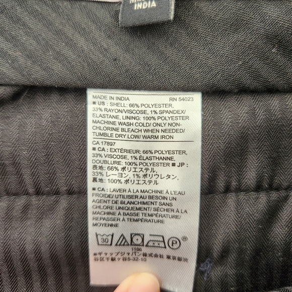 Banana Republic Slim Fit Navy Plaid Trouser Pants Size 35x32 - Picture 6 of 11